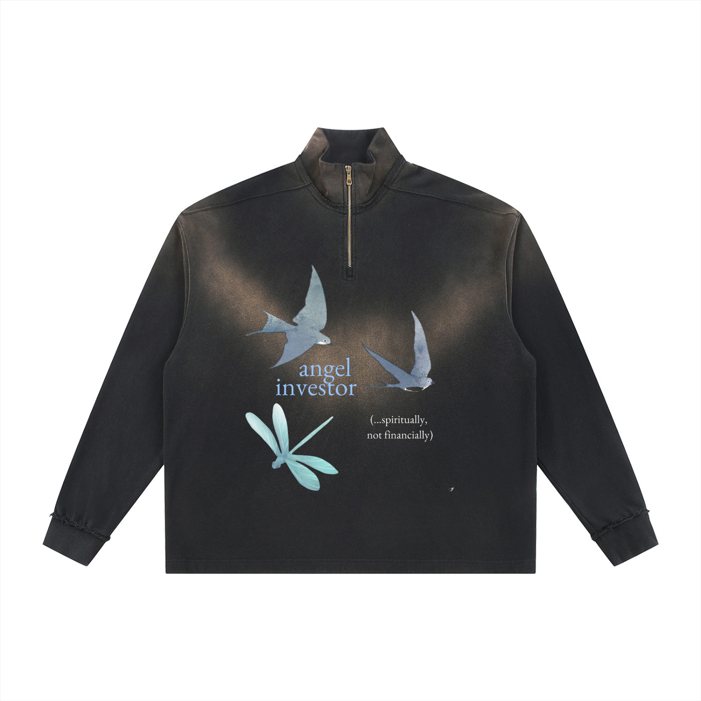 angel investor (spiritually) quarter-zip