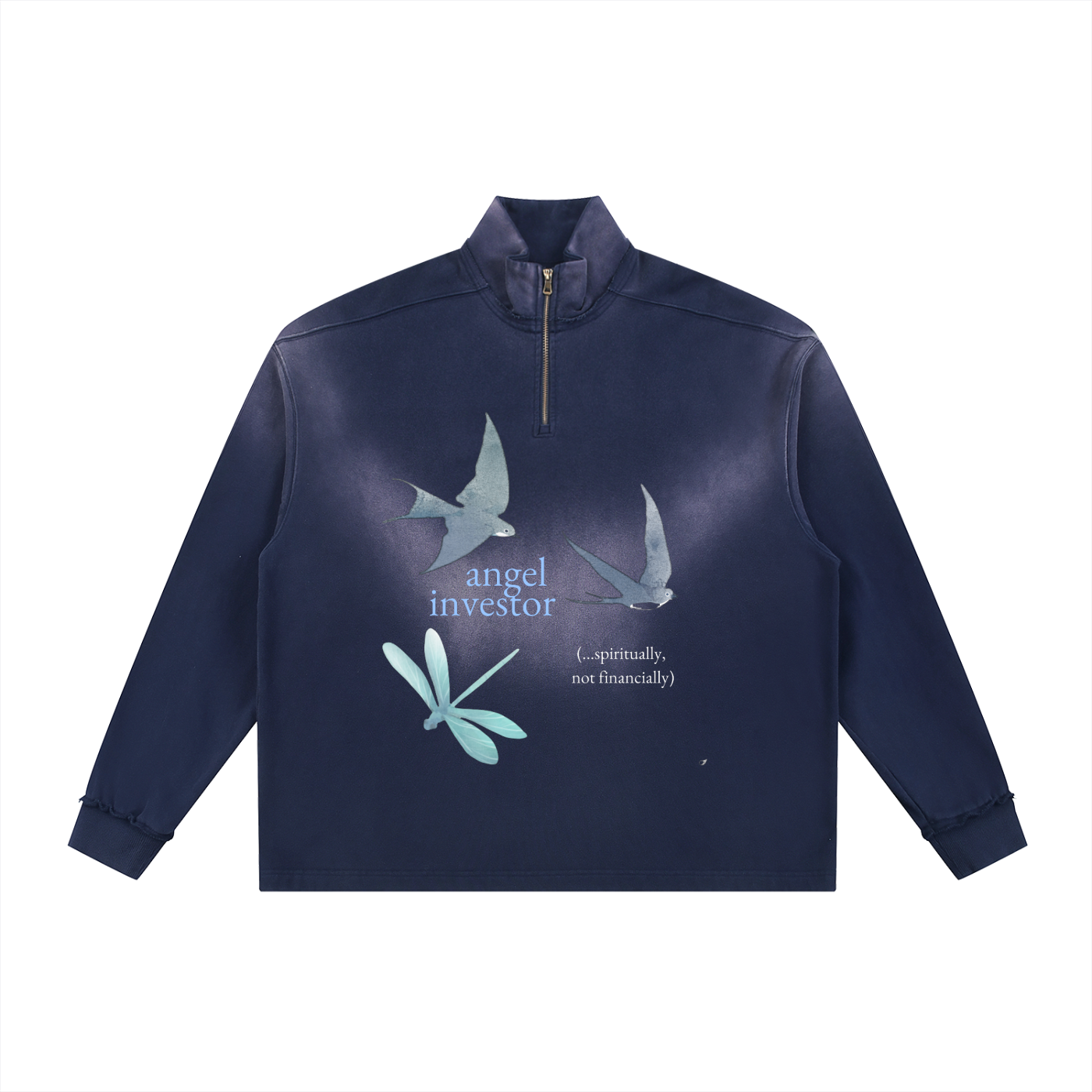 angel investor (spiritually) quarter-zip