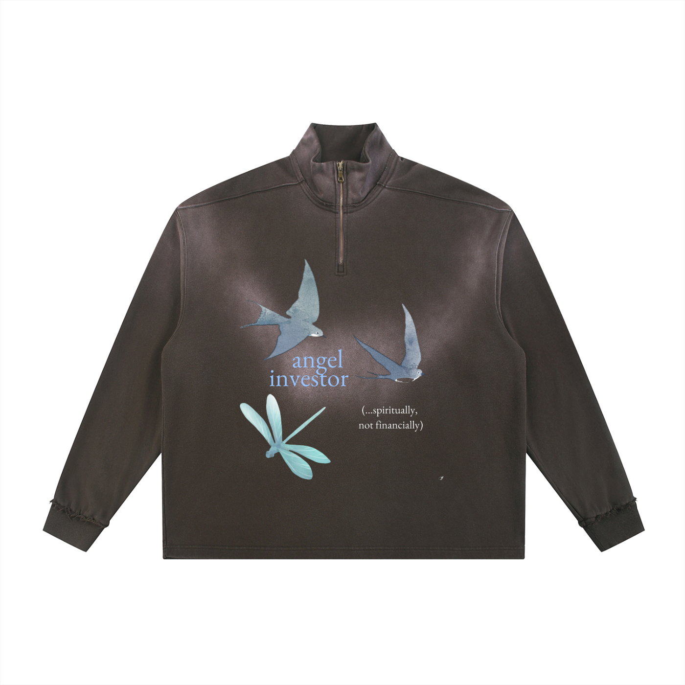 angel investor (spiritually) quarter-zip